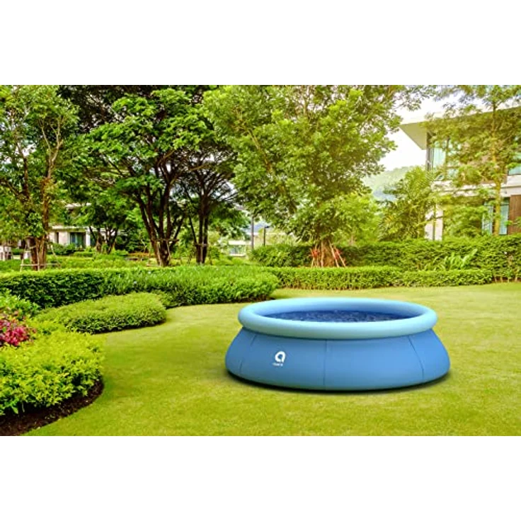Avenli Prompt Set Ø 240x63cm Quick Up Pool, mit aufblasbarem Ring ohne Zubehör, blau – Bild 4