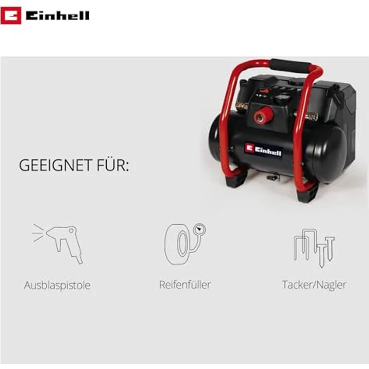 Einhell, Kompressor, Einh Akku-Kompressor TE-AC 36/150 Li OF-Solo (8 Bar, 6 l) in Blau – Bild 5