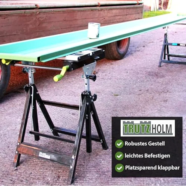 Profi Werkbank Premium klappbar höhenverstellbar Metall Werktisch Alu Spanntisch – Bild 10