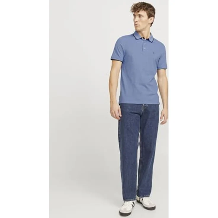 Jack & Jones Poloshirt Paulos Polo in Blau, Sportlich-lässiges Shirt mit kontrastfarbenen Elementen – Bild 5