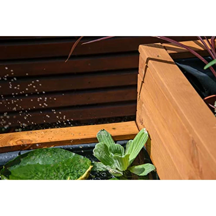 dobar Hochteich "Superb", Hochteich aus robustem Kiefernholz mit Teichfolie, 180 x 78 x 80 cm, 450l Fassungsvermögen – Bild 11