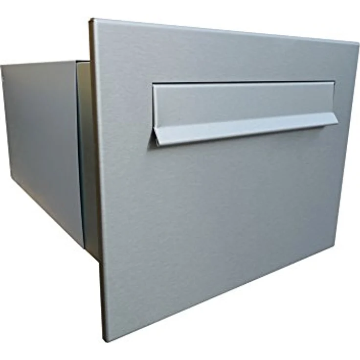 Letterbox24 B-242 XXL Edelstahl Mauerdurchwurf Briefkasten (Tiefe: 39-62 cm) - wetterfest und langlebig – Bild 1