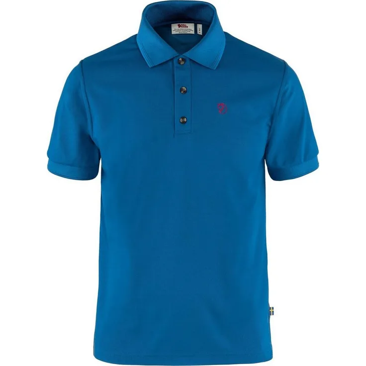 Fjällräven Herren Crowley Pique T-Shirt, schnelltrocknendes Poloshirt, marineblau