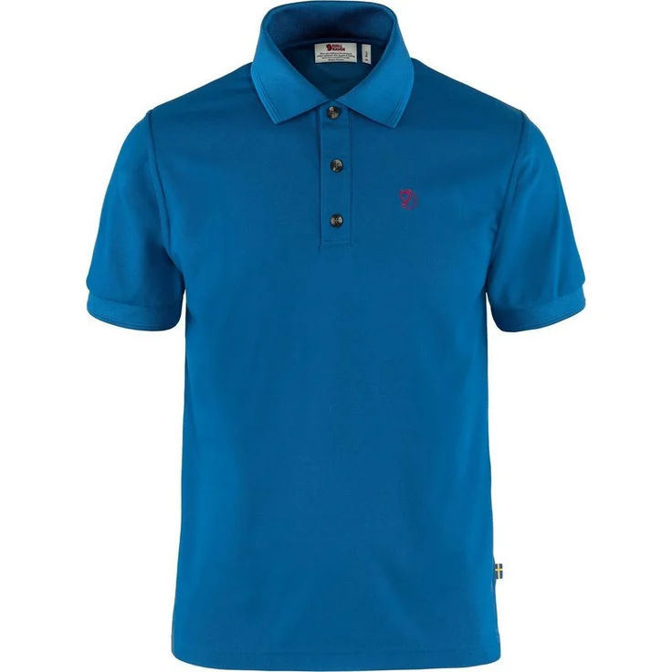 Fjällräven Herren Crowley Pique T-Shirt, schnelltrocknendes Poloshirt, marineblau – Bild 1