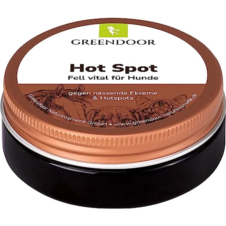 GREENDOOR Hot Spot Fellpflege Balsam für Hunde, mit Lanolin und Rapsöl, zur Linderung von Juckreiz und Entzündungen