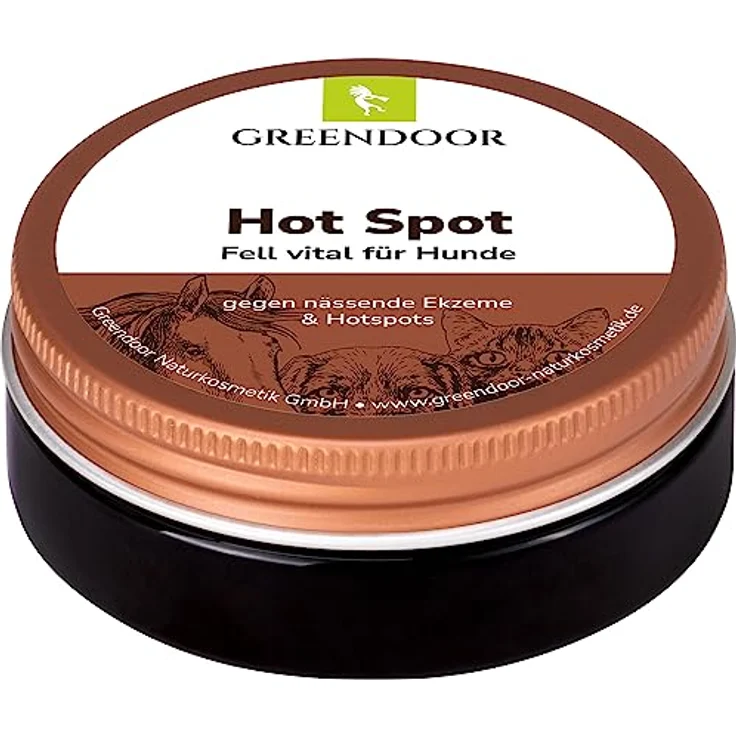 GREENDOOR Hot Spot Fellpflege Balsam für Hunde, mit Lanolin und Rapsöl, zur Linderung von Juckreiz und Entzündungen – Bild 1