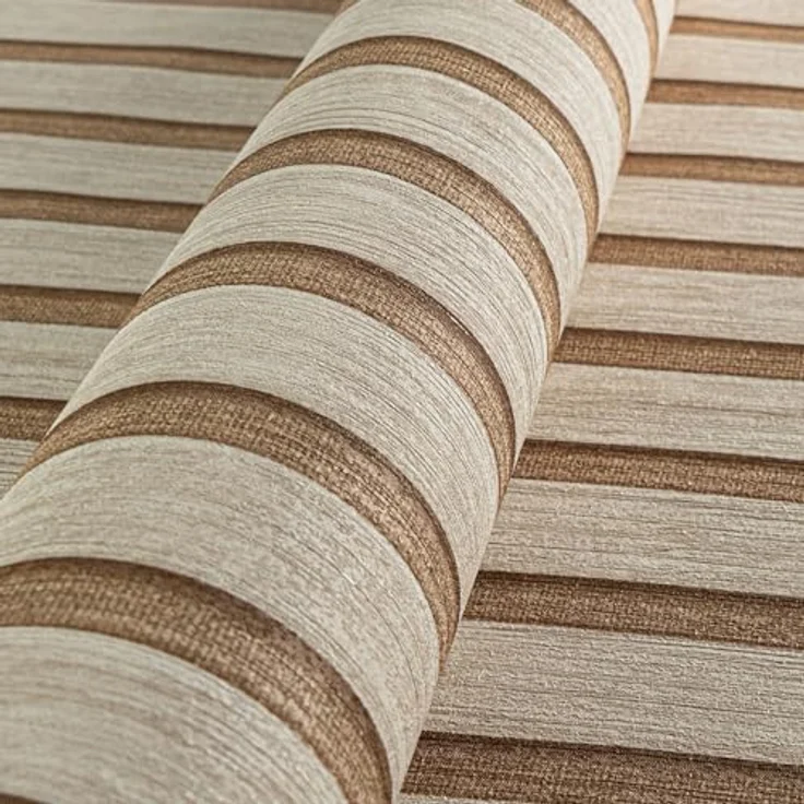 A.S. Création Vliestapete Wandpaneelmotiv, 0,53 x 10,05 m, beige braun, Holzoptik, FSC-Mix zertifiziert, Made in Germany, 786652 – Bild 4