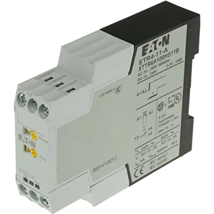 Eaton Moeller Zeitrelais, DIN-Schienen, 0.05 s → 60h, 24 → 240V ac/dc, 1 Kont., Einfach, 1-polig