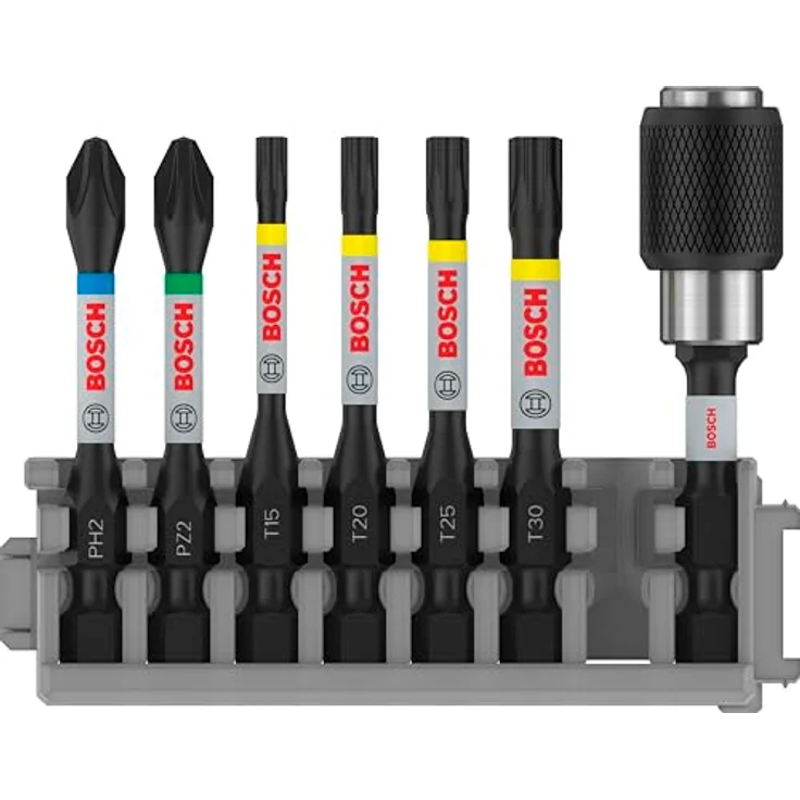 Bosch Professional 7tlg. Schrauber Bit Set (Impact Control, T-PZ-PH Bits, Länge 25 mm, Universalhalter Quick Release, Pick and Click) – Bild 2