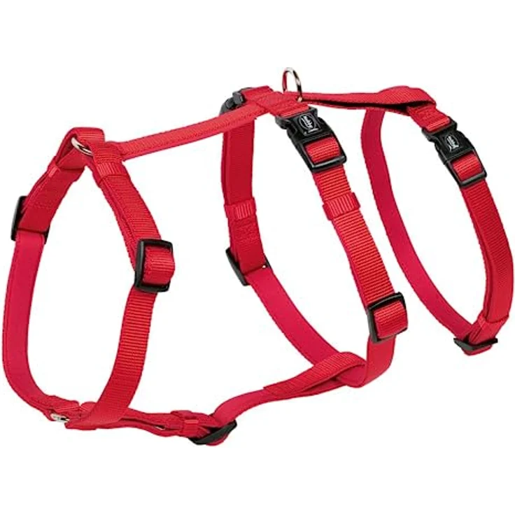 Nobby Sicherheitsgeschirr Turva Leckschutz für Hunde Nylon und Neopren (M-L Hals 34-48 cm, Brust 40-65 cm, Rot) – Bild 1