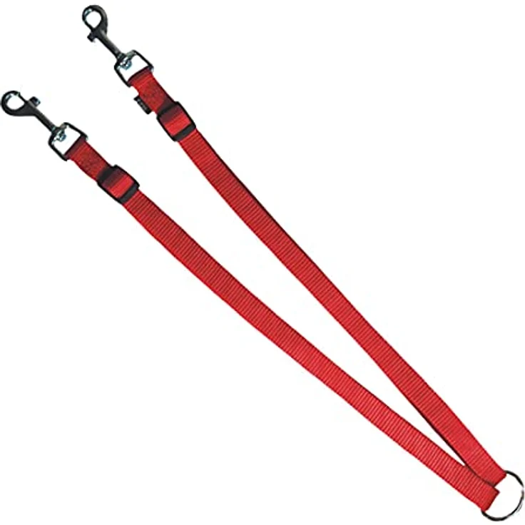 Stufenlos Verstellbare Nylon-Koppel für 2 Hunde. – Bild 2