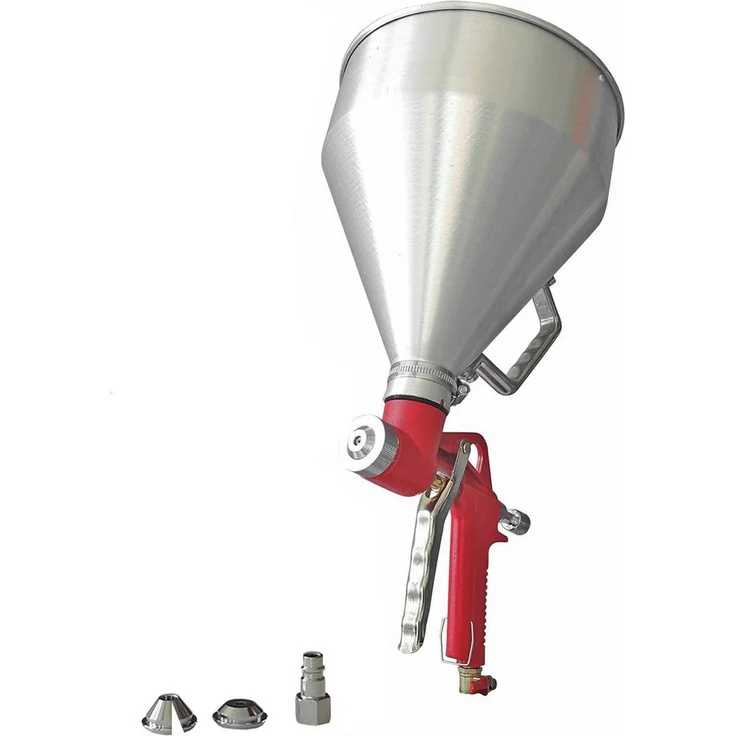 Mar-Pol Farbsprühpistole Putzmeister, Druckluftpistole mit 3 Edelstahldüsen, 5 l Tankinhalt, ideal zum Streichen und Verputzen