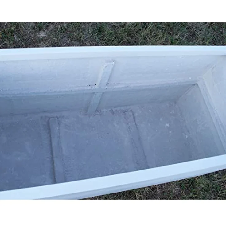 Elegant Einrichten Pflanzkübel Fiberglas Rechteckig 120x50x55cm, Perlmutt-Weiß, UV-beständig und wasserdicht – Bild 8