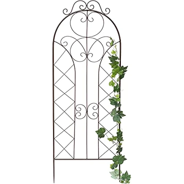 DanDiBo Rankhilfe für Kletterpflanzen Metall XXL H-150 cm B-50 cm mit Dekor 96017 Rankgitter Kletterhilfe