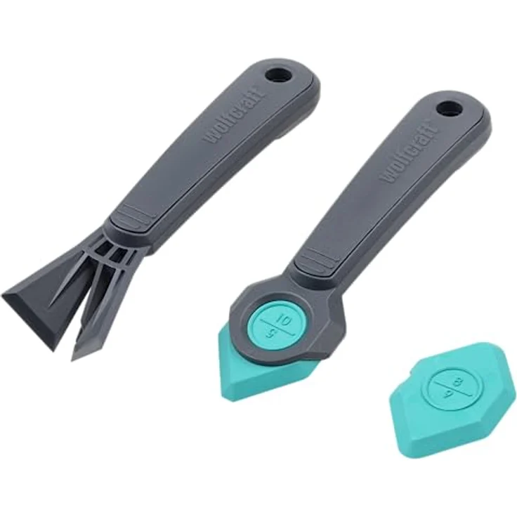 wolfcraft Set zum Fugen erneuern, 4-tlg. I 4334000 I Mit Fugenschaber und Fugenglätter, glasfaserverstärkter Kunststoff, ergonomische Griffe, vielseitig anpassbar – Bild 1