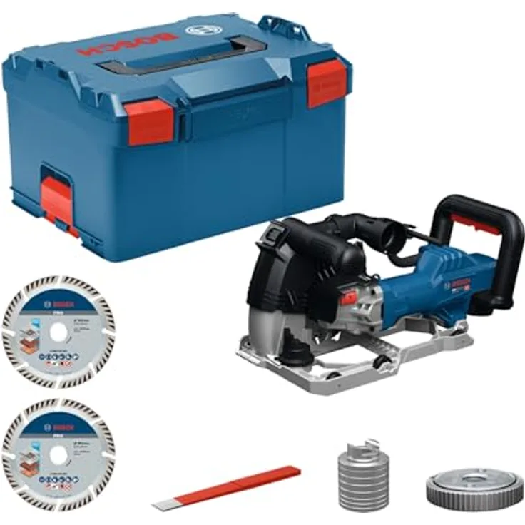 Bosch Professional GNF20-40, Kabelgebundene Mauernutfräse mit 2000-W-Motor, 2x 150mm Diamanttrennscheibe, inkl. L-BOXX