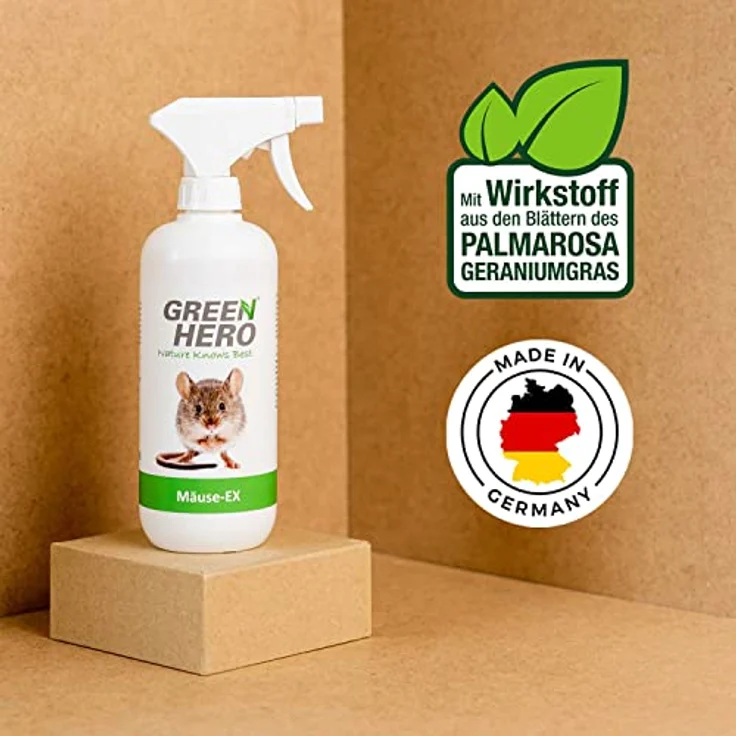Green Hero Mäuse-Ex Spray zur Mäuseabwehr, 500 ml, Fernhaltemittel gegen Mäuse, Alternative zur Mausefalle, Abwehrspray mit Barrierewirkung – Bild 3