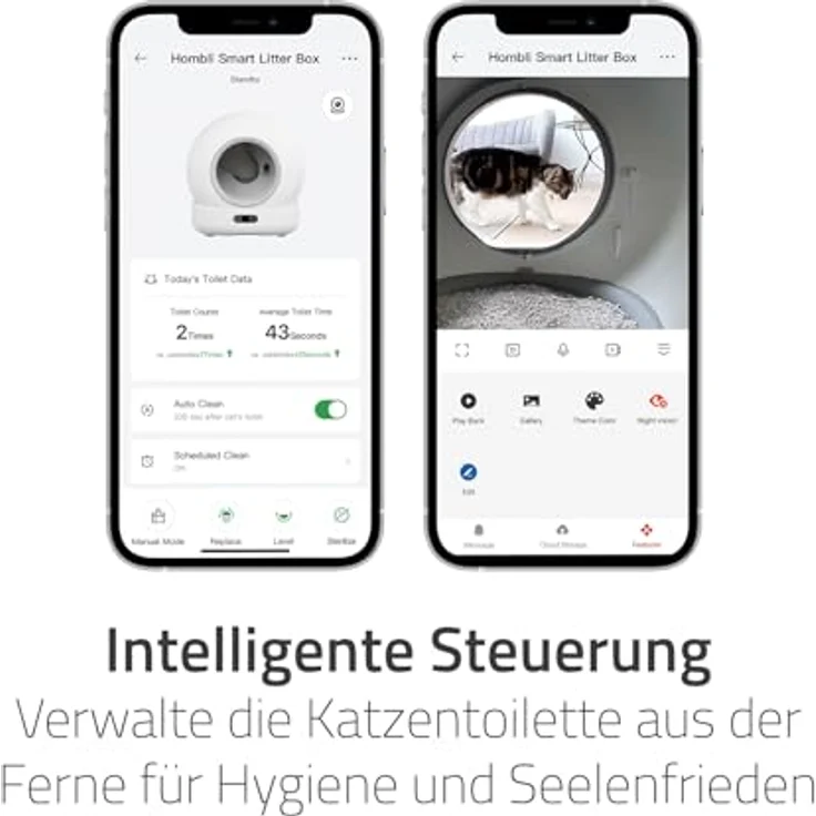 Hombli Cat Litter Box, Selbstreinigendes Katzenklo mit 2-MP-Kamera, UV-Sterilisation und Gesundheitsüberwachung, kompatibel mit Smart Home Systemen – Bild 8
