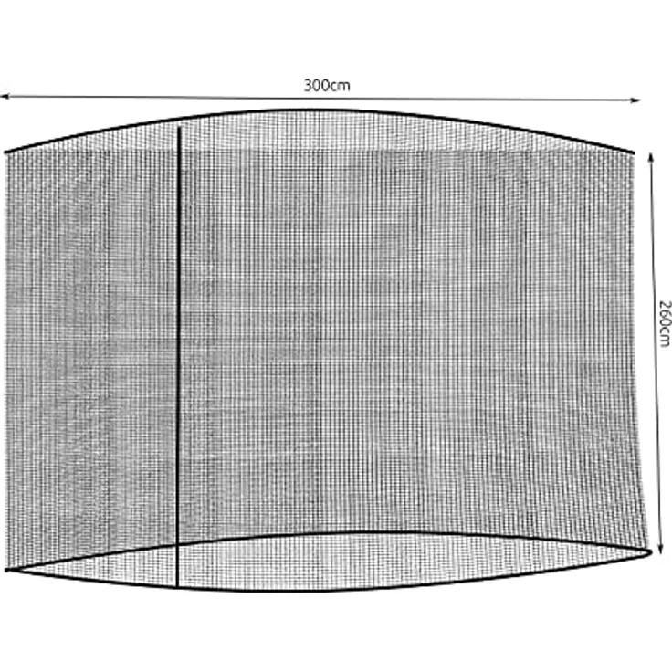 MALATEC Moskitonetz Insektenschutz für Regenschirm, Schwarz, 300 x 260 cm, Spar-Set, 1 St. – Bild 2
