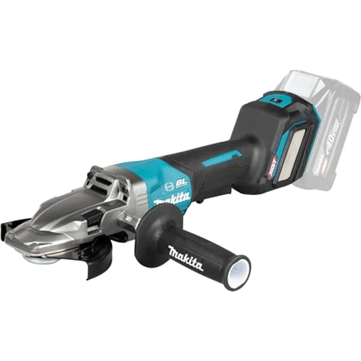 Makita GA056GZ, 40V Akku-Flachkopfwinkelschleifer mit Paddelschalter, 125 mm, 9.000 min-1, Soft-Start, AFT
