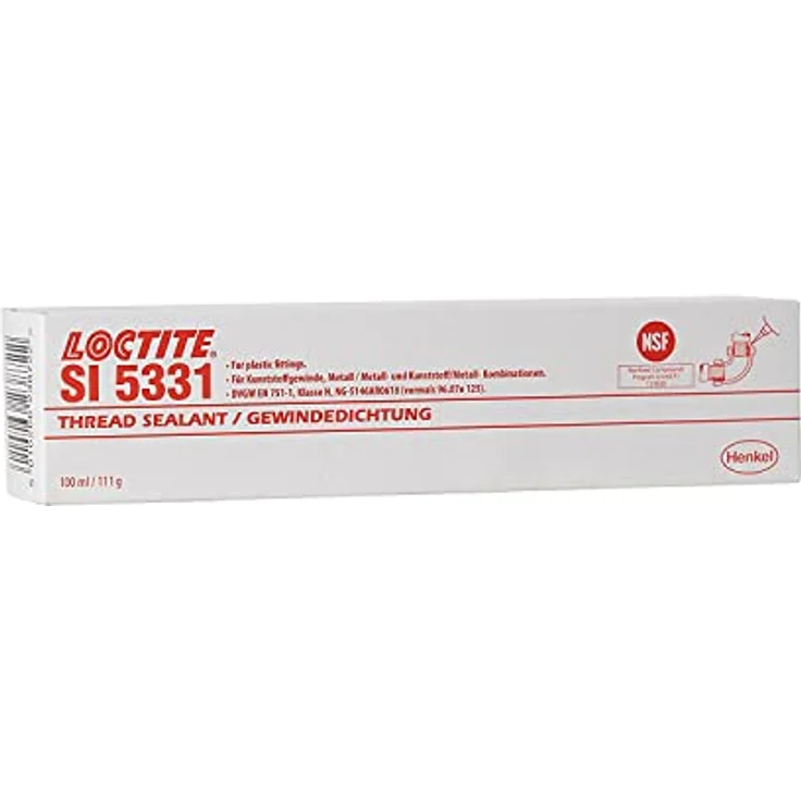 Loctite SI 5331, Flüssige Gewindedichtung für Rohrleitungen, vibrationsbeständig, Acetoxy-Silikon, Weiß, 1x100ml – Bild 3
