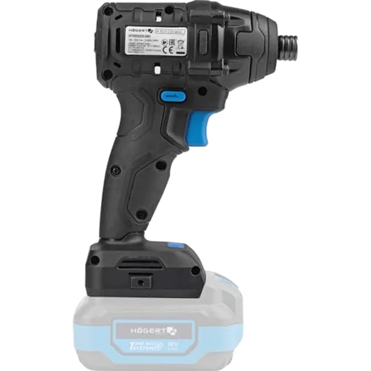 HÖGERT TECHNIK Akku-Schlagschrauber 18V, Bürstenlose Prallbügelmaschine mit 200 Nm Drehmoment, 1/4'' HEX, 3 Drehmomentstufen, LED-Beleuchtung, Metallgetriebe, ohne Akku – Bild 4
