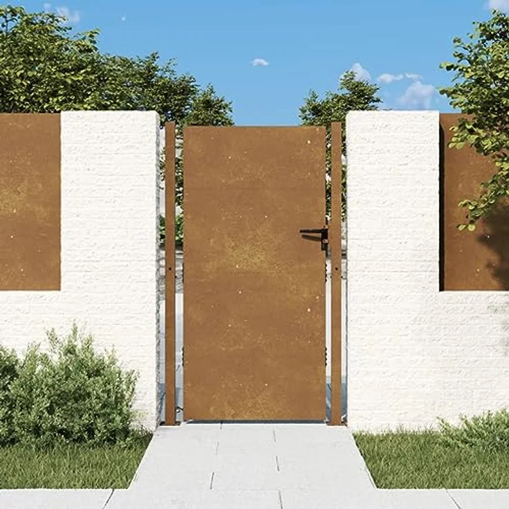 vidaXL Gartentor aus Cortenstahl, 105 x 180 cm, rostig – Bild 2