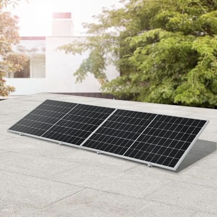 pro.tec Balkonkraftwerk 'Brusson' 800W, Solarsystem mit Inverter, 10m Kabel, schwarz-silber, WiFi-Fernüberwachung – Bild 8