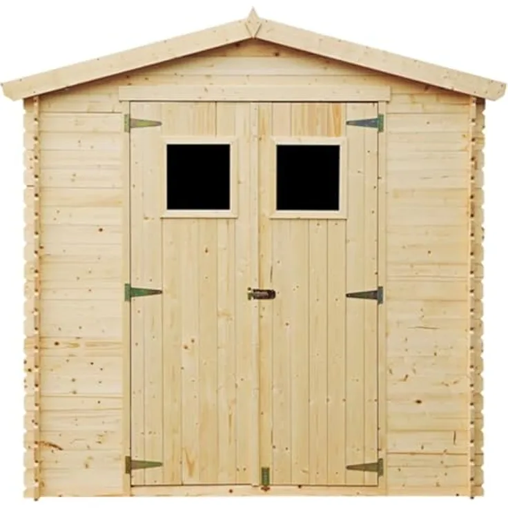 Gartenhaus Holz - Geräteschuppen Holz mit Boden Imprägnierte - Gerätehaus B236xL226xH218 cm/ 4.33 m2 Lagerschuppen für Garten - Gartenhäuser & aufbewahrung Wasserfestes Dach TIMBELA M369+M369G - Preisvergleich