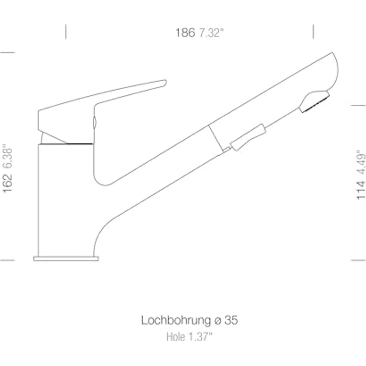 Schock Spültischarmatur Daja, anthrazit, mit 11,4 cm Auslaufhöhe, Durchmesser 5 cm, inkl. Befestigungsmaterial und Montageanleitung – Bild 5