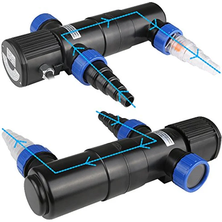 Teichklärer UVC Klärer Lichtfilter Wasserklärer | 11 Watt | Kabellänge: 5 m | integr. Vorschaltgerät | inkl. 3 Anschlussadapter – Bild 2