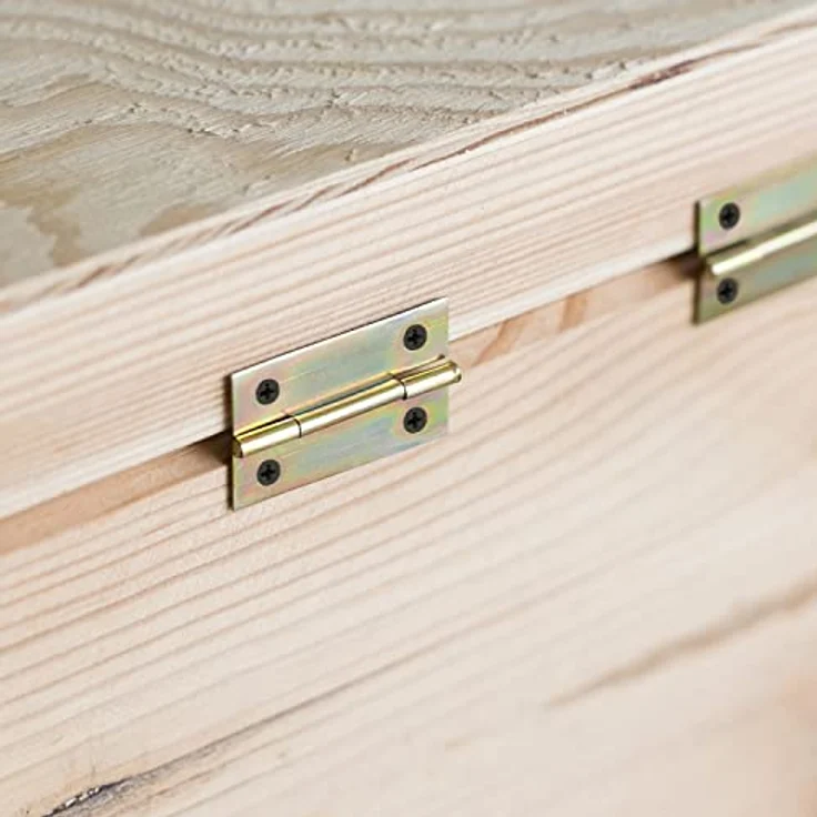 HMF Vintage Deko Scharnier klappbar, Möbelscharnier aus goldfarbenem Metall 2er Set, 35 x 21 mm mit Feststellmechanismus – Bild 5