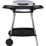 MEDION Elektrogrill (Standgrill, Tischgrill, Grillwagen, für Balkon Garten Camping, mit Deckel, 2 Seitentische, 2000 Watt, Antihaftbeschichtung, Rollen, Fettauffangschale, MD10864)