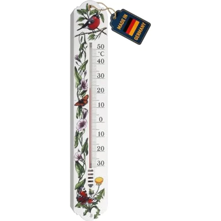 TFA Innen-/Aussenthermometer, Thermometer + Hygrometer mit 2-Punkt-Justierung, Weiss – Bild 1