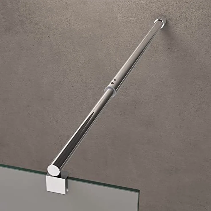 "doporro Walk-in-Dusche Duschwand Satiniert, Einscheibensicherheitsglas, rechteckiger Stabilisator, NANO-Beschichtung" – Bild 3