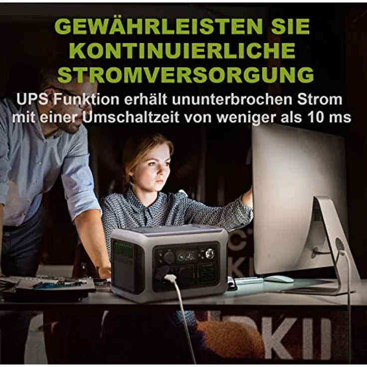 ALLPOWERS R600 Tragbare Powerstation, 299Wh LiFePO4 Batterie mit 2x 600W (1200W Spitze) AC Ausgang Solargenerator, 0-100% Schnellladung in 1 Stunde für Garten Party Reise Camping Wohnmobil Notfall – Bild 5