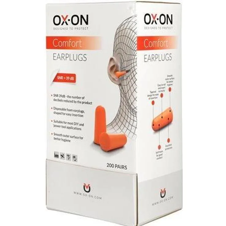 Csdk SL Disposable Earplugs Comfort, Gehörschutz, 200 Paar (400 Stück)