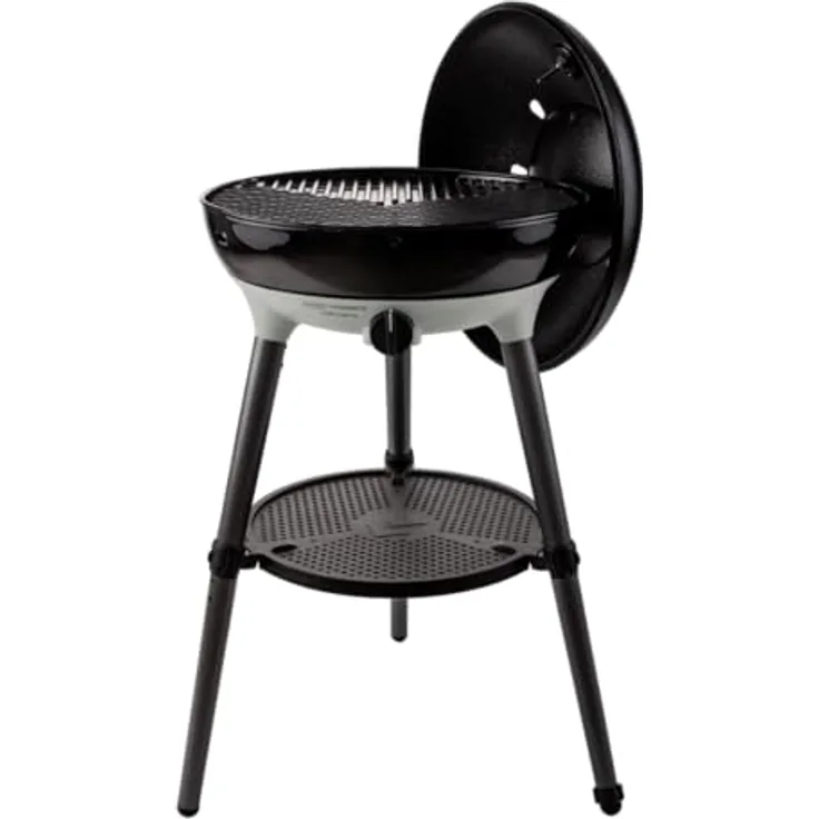 Cadac Carri Chef 50 BBQ/Grill2Braai, tragbarer Gasgrill mit 46 cm Grillfläche, 30 mbar, inkl. Deckel mit Thermometer und Gewürzregal