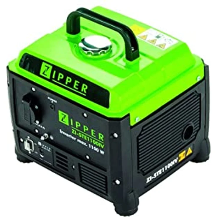 Zipper ZI-STE1100IV 4-Takt Stromerzeuger 12.8kg Benzin bleifrei (95) Laufzeit 5 h Tankinhalt 4,2 Liter max. Leistung 1,1 kW Dauerleistung 1 kW Ölmangelsicherung Außen – Bild 3