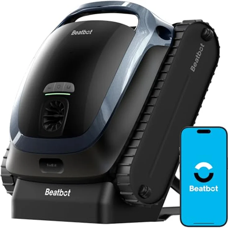 Beatbot AquaSense 2 Poolroboter, Akku Poolsauger mit Oberflächen-Parkfunktion, doppelte Reinigung der Wasserlinie, für Pools bis zu 300 m², Mitternachtblau – Bild 1