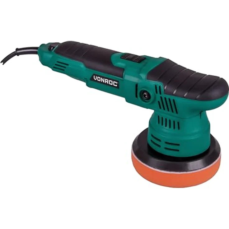 VONROC Exzenter-Poliermaschine 650W - Ø125mm - Sanftanlauf - Konstante Leistung - Inkl. Zubehör – Bild 2