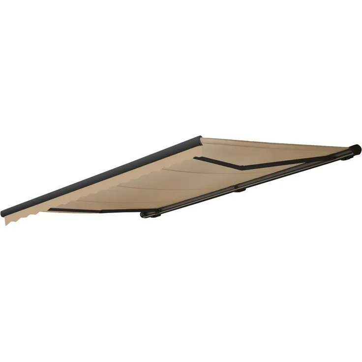 MCW Kassettenmarkise H123-4,5x3-V Elektrische Kassetten-Markise, stufenlos einstellbar, Polyacryl-Variante, Funk-Fernbedienung, Winkel 0°-35°, schwarz
