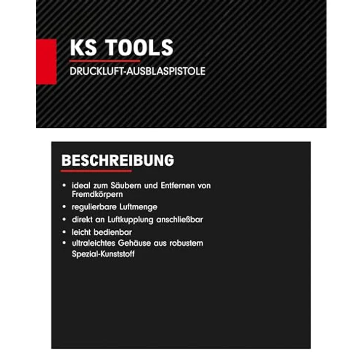 KS Tools 515.1901 Druckluft-Ausblaspistole mit Durchflussregulierung – Bild 7