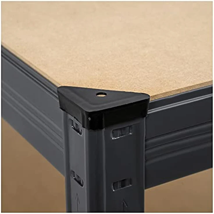 STIER Steck-Fachbodenregal, Fachlast 350kg, Feldlast 1750kg, HxBxT 1800x900x600 mm, stabiles Stahlgestell, 5 Böden – Bild 5