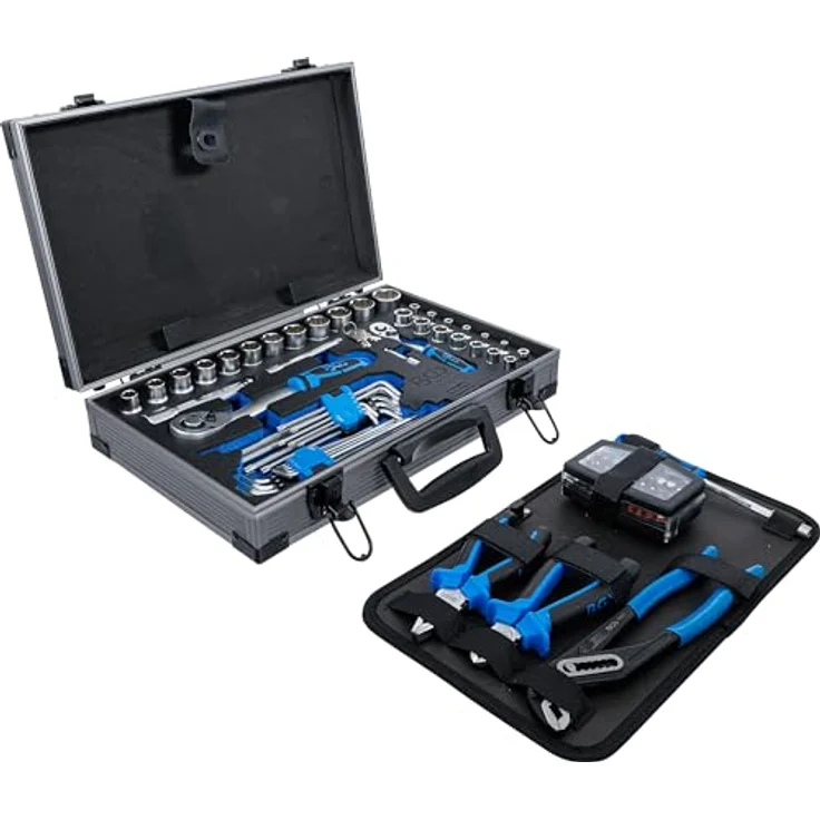 BGS TECHNIC Universal-Werkzeugkoffer 85-tlg., stabiler Hartschalenkoffer mit Chrom-Vanadium Werkzeugen und schmutzabweisender MDF-Beschichtung – Bild 4