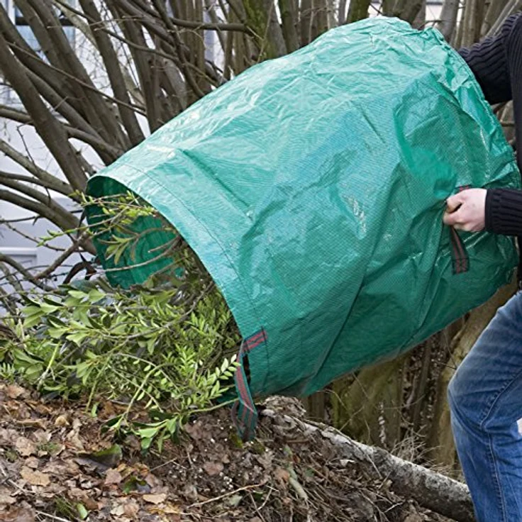 Meister Gartenabfallsack 272 l - 3er Set - Selbststehend - Witterungsbeständig - Abwaschbar - Stabiler Gartensack für Grünabfälle - Rasensack - Laubsack aus robustem Gewebe - 9961810 – Bild 6