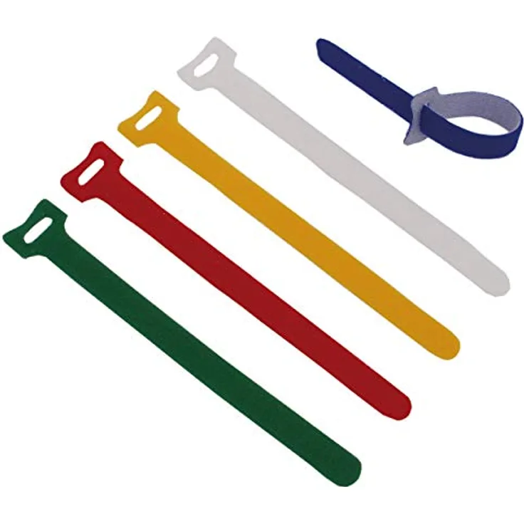 REV 0508209555 Klett Kabelbinder, Kabelmanagement 5 St., ca. 12,5 x 1,2cm, farbig sort.