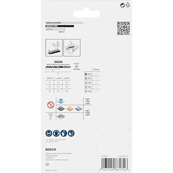 Bosch 2608577144 Schrauberbit HEX-9 Multi-Construction 8 Stück – Bild 5