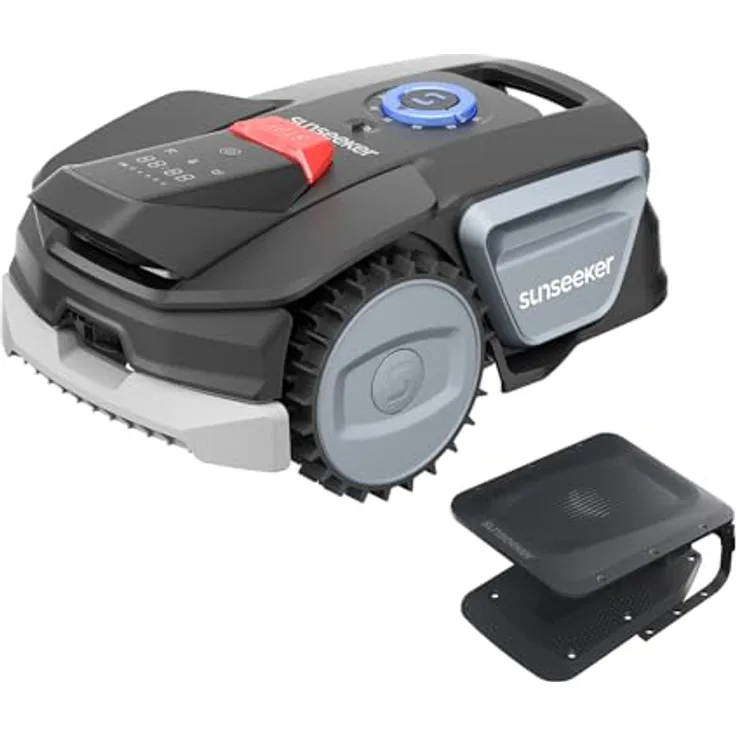 Sunseeker Mähroboter 'V1', kabellose Rasenpflege für Gärten bis 300 m², mit ReadyGo-System und Garage