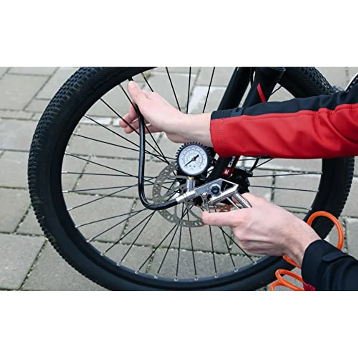 Einhell Druckluft-Reifenfüller 8 bar, Manometer mit vier Druckeinheiten und Ablassventil – Bild 2